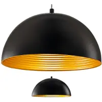 FABAS LUCE Zweifarbige Hängeleuchte Dingle schwarz-gold