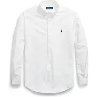 Ralph Lauren für Herren. 710772290003 Custom Fit Oxford Hemd weiß (S), Lässig, Baumwolle, Langarm