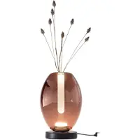 FABAS LUCE Tully 7W LED-Tischleuchte mit Metallgestell und amethystfarbenem Borosilikatglas, Touch-Dimmung und Farbtemperatur 2700K/3000K/4000K - Tully