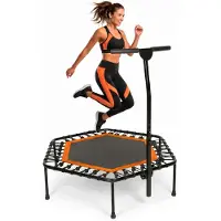 Bonplus BP | Fitness Trampolin | Klapptrampolin | Höhenverstellbar | Durchmesser 95cm | Jump Fitness | 5-Fach Verstellbarer Griff | Fitness