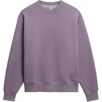 Superdry für Damen. W2012185A Essential Logo Sweatshirt lila (XL), Lässig, Flieder, Baumwolle, Langarm