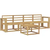 vidaXL Outdoor-Sofagarnitur 5 stk. Weiß Massivholz Akazie