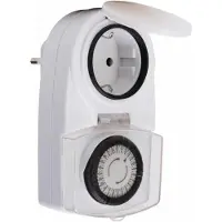 Kopp 195102075 Tageszeitschaltuhr Feuchtraum, mechanisch, erhöhter Berührungsschutz, kürzeste Einstellzeit: 30 min, max. 3.680W, Farbe: weiß