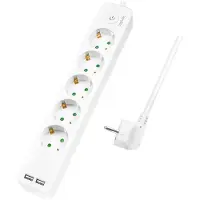 Logilink LPS249U, 1,5 m, Drinnen, IP20, Weiß, 5 AC-Ausgänge, 250 V