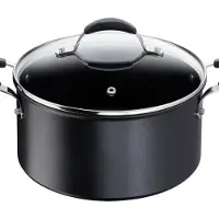 Lagostina 012165031224, Rund, Schwarz, Aluminium, Titan, Schwarz, Elektro, Gas, Induktion, Keramik, Halogen