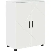 Syfax Badezimmerschrank mit Speicher Hochglanz Weiß 60 x 35 x 80 cm