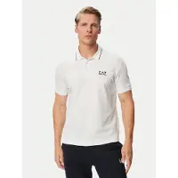 Emporio Armani für Herren. 8NPF16_PJVUZ Lässiges weißes Poloshirt (XXL), Baumwolle, Kurzarm