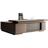Xl Moebel Gmbh Eleganter Eckschreibtisch aus Holz mit Großer Arbeitsfläche für Büro