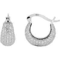 Adelia´s Paar Creolen "Ohrringe – Creole aus 925 Silber mit Zirkonia" Eine schöne Geschenkidee für jeden Anlass