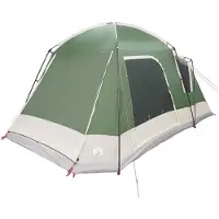 vidaXL Hütten-Zelt 8 Personen Grün Polyester und Stahl
