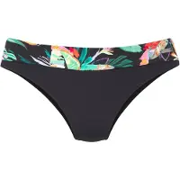 Venice beach Bikini-Hose "Sandrine", Damen, Gr. 44, N-Gr, schwarz, Recycling-Polyamid, bedruckt, Badehosen Bikini-Hose, mit buntem Blumenprint