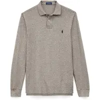 Ralph Lauren für Herren. 710680790003 Custom Slim Fit Pique-Poloshirt grau (3XL), Lässig, Baumwolle, Langarm