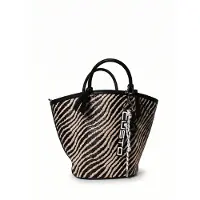 Custo Barcelona Handtasche Eridana Plus Kunstleder Weiß Schwarz White/Black UNICA 21x27x21 cm C261-2040L-V04 WHITE/BLACK
