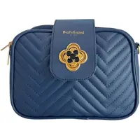 Baldinini Damenhandtasche Dunkelblau Veganes Kunstleder mit Reißverschluss und Schulterriemen Blu Navy uni 21x15x7 cm L24BAS1_SIENA_Blu/Navy_UNI