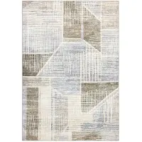 Kayoom Teppich "Visionary 129", beige (taupe), B:80cm H:8mm L:150cm, Polyester, Teppiche, Teppich, Kurzflor, Vintage, Patchwork Muster, Modernes Muster