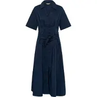 Culture Midikleid "Damen Kleid CUnizzy", Damen, Gr. M, N-Gr, blau (blau iris), Obermaterial: 65% Baumwolle CO. 33% Polyester PES. 2% Elasthan EL., Kleider Midikleid