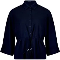 Betty Barclay Outdoorbluse "Blusenjacke mit Tunnelzug", Damen, Gr. 38, blau (dunkelblau), Obermaterial: 99% Polyester PES. 1% Elasthan EL., Blusen Outdoorbluse