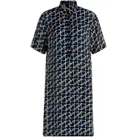 Betty Barclay Hemdblusenkleid mit Aufdruck in Dark Blue/Brown | Gr.: 44