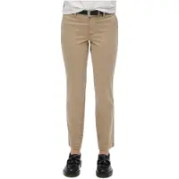 Superdry für Damen. W7011218A Chino-Hose mit mittlerer Leibhöhe in Taupe (29/32), Lässig, Baumwolle