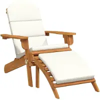 vidaXL Adirondack-Gartenstuhl mit Fußstütze Massivholz Akazie