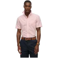 Superdry für Herren. M4011093A Hemd City Leinen rosa (XL), Lässig, Baumwolle, Kurzarm