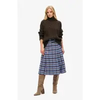Superdry Check Pleated Midirock