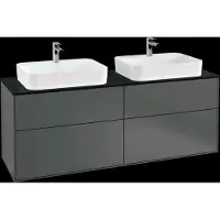 Villeroy & Boch V&B Waschtischunterschrank Wandbeleuchtung Finion 160x60,3cm, EM, Pl bla m, Anthrac. m