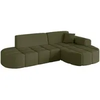 ALTDECOR Ecksofa in L-Form Livo-L1 - 252x173x79,5 cm Grün - Corner Sofa Bett Eckcouch Couch Wohnlandschaft Cauchsofa