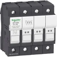 Schneider Electric 3-Phasen Plus Neutral 32A Sicherungshalter 10x38mm TeSys - DF103N [3 Stück]