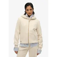 Superdry Kapuzensweatjacke "ESSENTIAL LOGO ZIPHOOD HB" aus Baumwolle und Polyester, Relaxed Fit, mit Rippbündchen