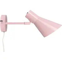 Dyberg Larsen Wandleuchte DL12, rosa, Kabel, E27, Metall