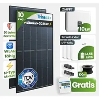 TEPTO 10 kWp FoxEss PV-Anlage 22x Trina 465Wp Black Frame 34,56kWh Speicher Notstromfä...