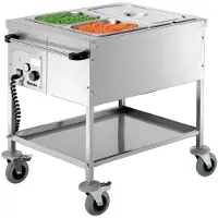Bartscher Speisenausgabewagen 2 x 1/1 GN, Speisenausgabewagen auf Rädern, 1 Stück