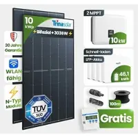 TEPTO 10 kWp FoxEss PV-Anlage 22x 460Wp Fullblack 46,08kWh Speicher Notstromfähig Spei...