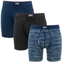 Saxx Multi-sport Mesh Boxer Brief FLY 3PK wavelength/navy/black (WNB) XXL