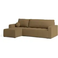 Masseno Ecksofa VOLIRA mit Schlaffunktion L-Form, Sofa mit Bettkasten, Wohnzimmersofa, Couch, Soffa, Bettsofa, Couchgarnitur- Orange, QUELLE 17