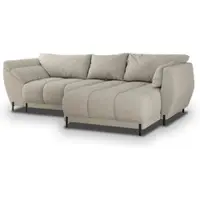Masseno Ecksofa VESTANO R-S mit Schlaffunktion L-Form, Sofa mit Bettkasten, Wohnzimmersofa, Couch, Soffa, Bettsofa, Couchgarnitur- Beige, QUELLE 05