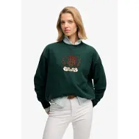 Superdry Sweatshirt "Crest Loose Crew", aus Baumwolle und Sweatware, normale Passform, mit Rundhalsausschnitt