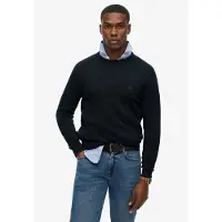Superdry für Herren. M6110691A Essentials Pullover navy (L), Lässig, Baumwolle, Marine