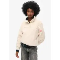 Superdry für Damen. W2012372A Super Henley beige Vlies (L), Lässig, Polyester