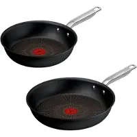Tefal G33490, Frittierset, Schwarz, Aluminium, Thermosignal, Keramik, Gas, Induktion, Halogen, Elektro, Frankreich