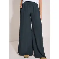Cecil High Waist Wide Leg Hose im Loose Fit Palm Breeze Green XL
