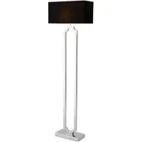 Casa Padrino Luxus Stehleuchte Nickel - Elegante Bodenleuchte aus rostfreiem Stahl, Durchmesser 19 x 50 x H 169 cm