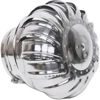 OEM Dachventilator, 201 Edelstahl, 27 cm Durchmesser, 16 cm Anschlusslänge, runde Form, 1,25 kg Gewicht