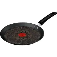 Tefal Crêpepfanne "Experience Unbreakable", schwarz, B:26,4cm H:8,2cm L:43,4cm Ø:25cm, Pfannen, Crêpepfanne, FusionCore Antihaftversiegelung, Induktion, Temperaturanzeiger