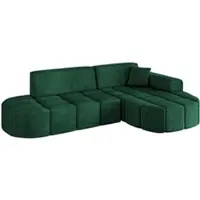 ALTDECOR Ecksofa in L-Form Livo-L1 - 252x173x79,5 cm Grün - Corner Sofa Bett Eckcouch Couch Wohnlandschaft Cauchsofa