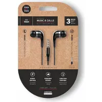 Tech One Tech Tech One TEC1005 Kopfhörer mit Kabel, 3,5 mm Klinkenstecker, In-Ear-Modell, mit Mikrofon, schwarz