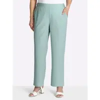 Sheego Webhose , Damen, Gr. 56, Normalgrößen, grün (kalkmint, ecru, gestreift), 63% Polyester, 33% Viskose, 4% Elasthan, gemustert, gestreift, Hosen Webhose