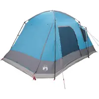 vidaXL Hütten-Zelt 8 Personen Blau Polyester und Stahl