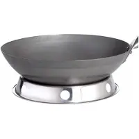 PAELLA WORLD Original chinesische Wokpfanne, Ø 30 cm und Edelstahl-Wokring